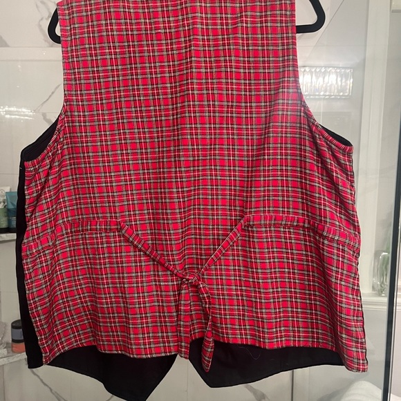 Vintage 🎁black, velvet Christmas🎁 vest size🎁 large🎄🎁 - Picture 5 of 17